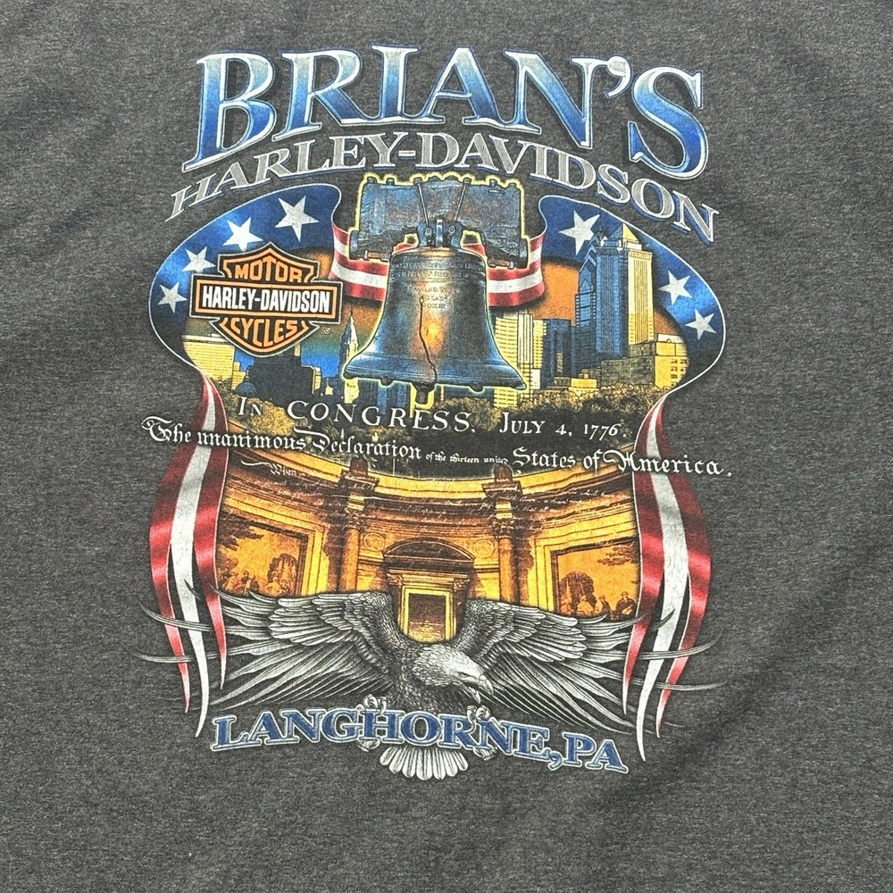 Vintage Harley-Davidson T Shirt  Langhorne PA Mens 3XL Liberty Bell Made USA